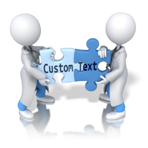 Solving Custom Text Puzzle Customizable PowerPoint clipart graphic preview.