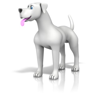 Dog Standing Pose PowerPoint clipart graphic preview.