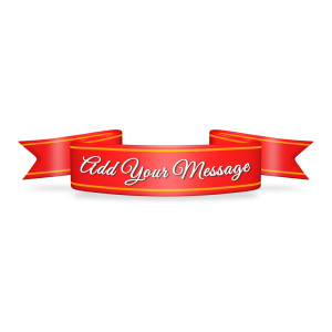 Custom Ribbon Customizable PowerPoint clipart graphic preview.