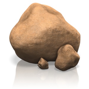 Boulders PowerPoint clipart graphic preview.