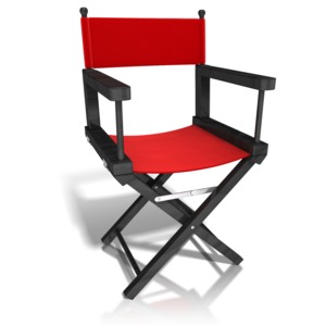 Movie Directors Chair PowerPoint clipart graphic preview.