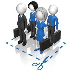 Business Team Cut Here PowerPoint clipart graphic preview.