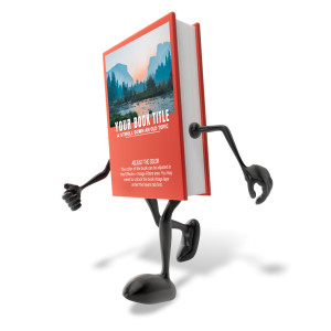 Custom Walking Book Customizable PowerPoint clipart graphic preview.