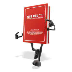 Custom Book Character Customizable PowerPoint clipart graphic preview.