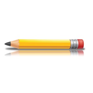 School Pencil Profile PowerPoint clipart graphic preview.