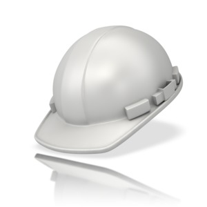 Plain White Hardhat PowerPoint clipart graphic preview.