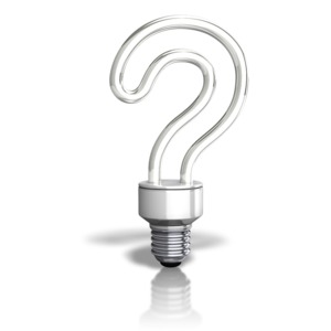 Question Light Bulb PowerPoint clipart graphic preview.