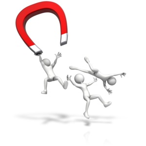People Magnet PowerPoint clipart graphic preview.