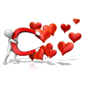 Love Magnet PowerPoint clipart graphic preview.