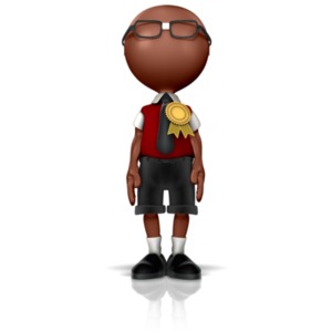 Proud Awarded Student PowerPoint clipart graphic preview.