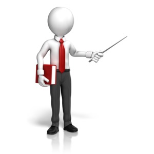 Man Teacher Book Point PowerPoint clipart graphic preview.