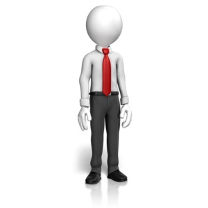 Man Shirt Tie Standing PowerPoint clipart graphic preview.