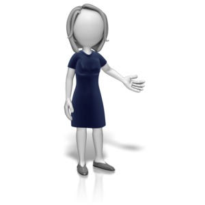 Woman Professional Presenting PowerPoint clipart graphic preview.