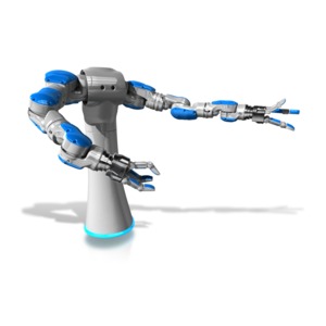 Mechanical Robol Gesturing PowerPoint clipart graphic preview.