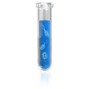 Test Tube Bacteria PowerPoint clipart graphic preview.