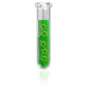 Test Tube Virus PowerPoint clipart graphic preview.