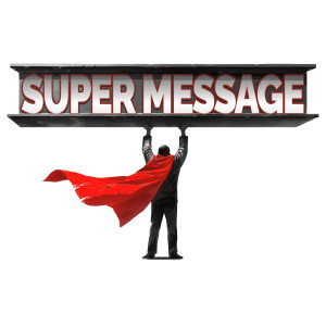 Super Hero Lifting Text Customizable PowerPoint clipart graphic preview.