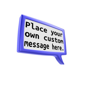 Custom Square Discussion Box Customizable PowerPoint clipart graphic preview.