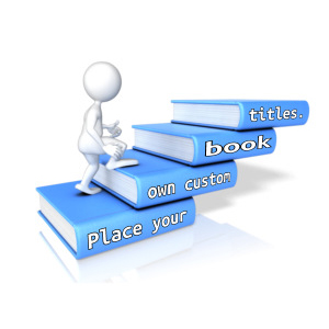 Stick Figure Walking Up Custom Books Customizable PowerPoint clipart graphic preview.