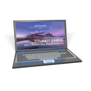 Laptop Screen Customizable PowerPoint clipart graphic preview.