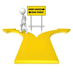 Figure Bad Choice PowerPoint clipart graphic preview.