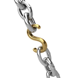 Dollar Chain Link PowerPoint clipart graphic preview.