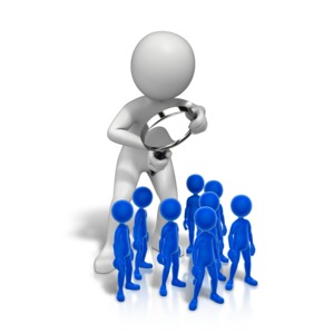 Look Closely People PowerPoint clipart graphic preview.