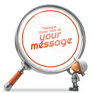 Look Closely Custom Text Customizable PowerPoint clipart graphic preview.