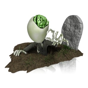 Zombie Grave PowerPoint clipart graphic preview.