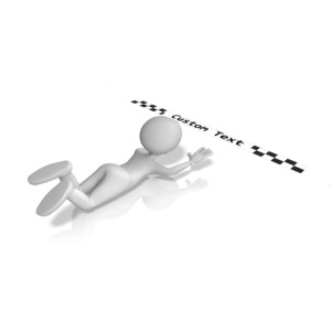 Custom Falling Short Customizable PowerPoint clipart graphic preview.