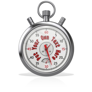 Custom Stopwatch With Hands Customizable PowerPoint clipart graphic preview.