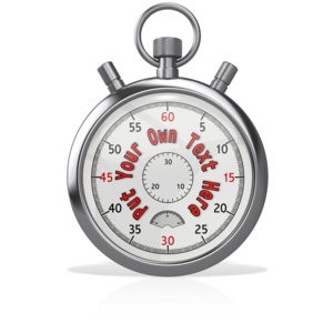 Custom Stopwatch Blank Customizable PowerPoint clipart graphic preview.