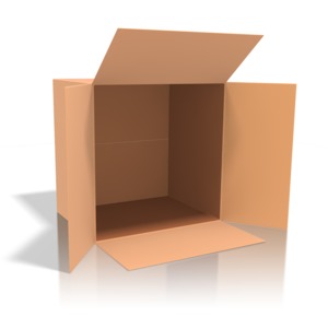 Cardboard Box PowerPoint clipart graphic preview.