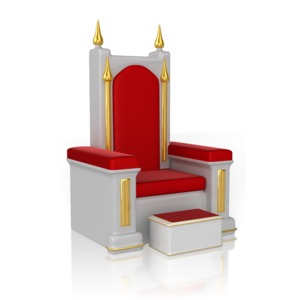 Throne PowerPoint clipart graphic preview.