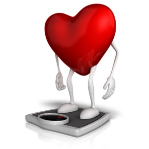 Heart On A Scale PowerPoint clipart graphic preview.