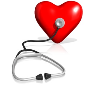 Stethoscope On Heart PowerPoint clipart graphic preview.