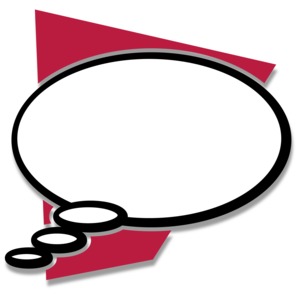 Simple Thought Expression PowerPoint clipart graphic preview.