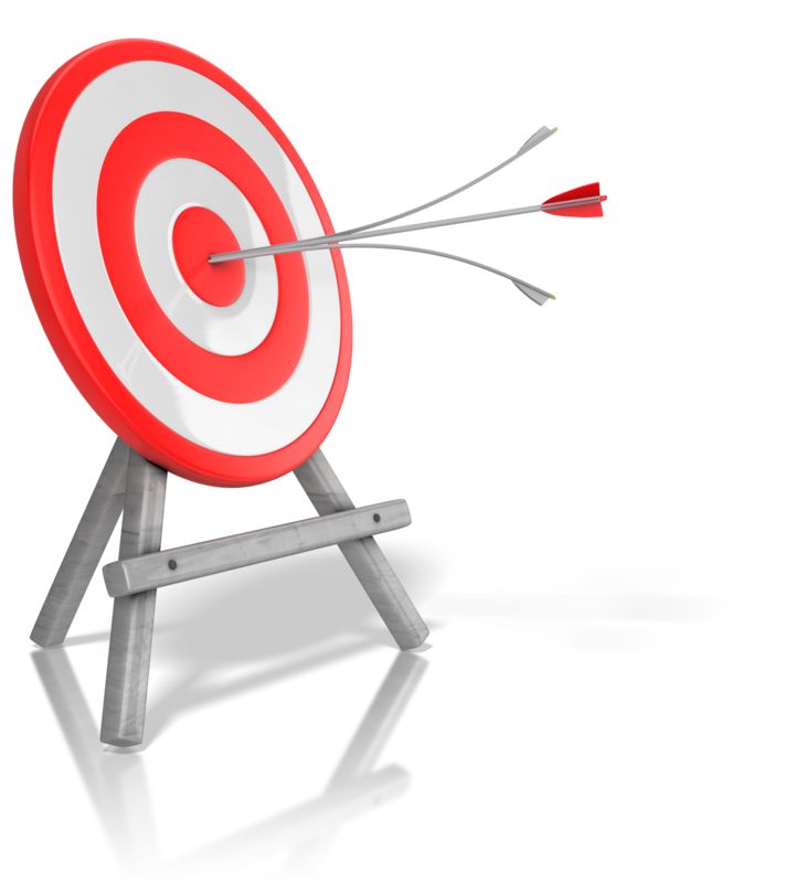 High-resolution clipart illustration of Arrow Target Split, designed for corporate project kickoff meetings, creative strategy brainstorming, and innovative product development pitches.