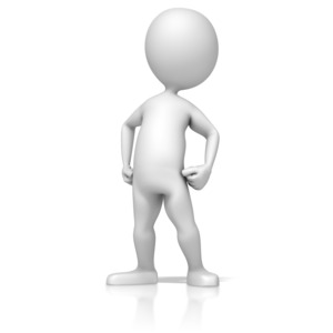 Figure Standing Proud PowerPoint clipart graphic preview.