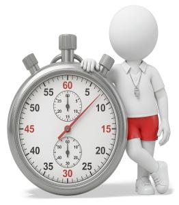 Figure With Stopwatch PowerPoint clipart graphic preview.