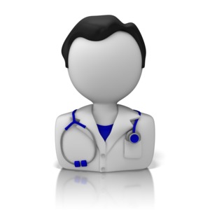 Male Doctor or Nurse Icon PowerPoint clipart graphic preview.