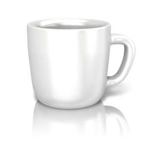 Single Coffee Cup PowerPoint clipart graphic preview.