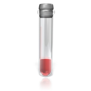 Single Low Blood Tube PowerPoint clipart graphic preview.
