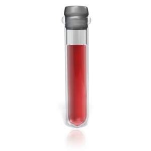 Single Full Blood Tube PowerPoint clipart graphic preview.