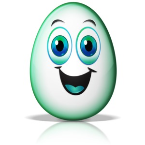 Egg Face Excited PowerPoint clipart graphic preview.