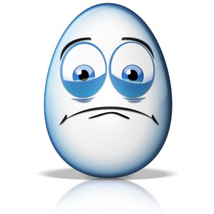 Egg Face Sad PowerPoint clipart graphic preview.