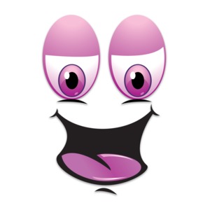 Happy Cool Guy Face PowerPoint clipart graphic preview.