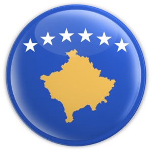 Kosovo Button PowerPoint clipart graphic preview.