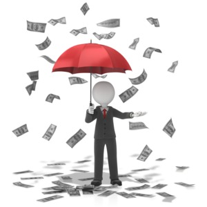 Business Figure Money Falling PowerPoint clipart graphic preview.