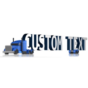 Custom Text Semi Customizable PowerPoint clipart graphic preview.